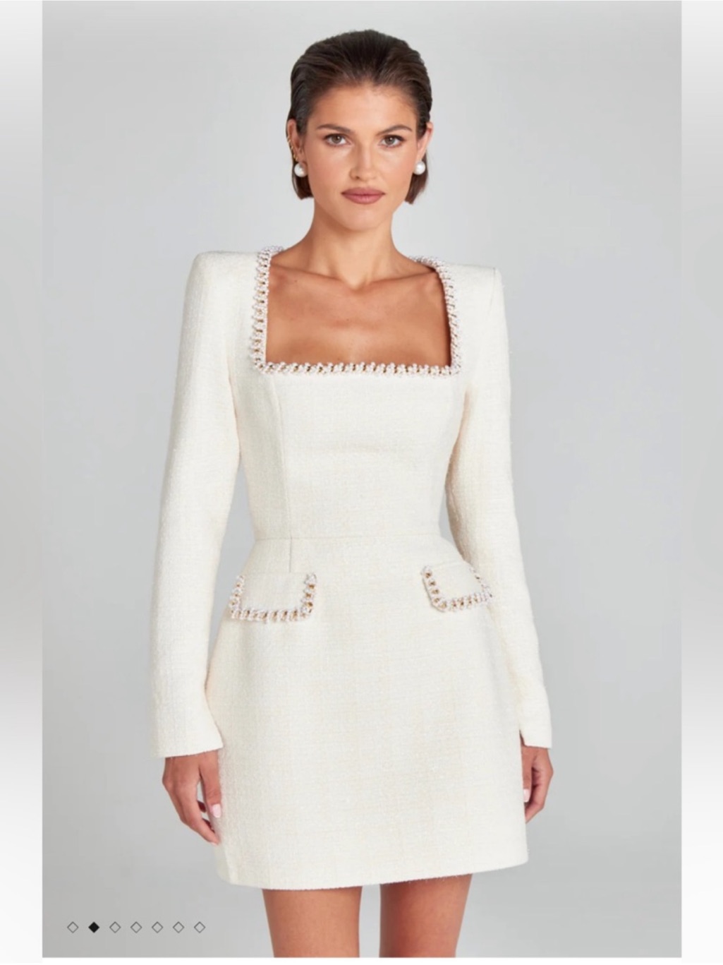 Nadine Merabi Natalie Ivory Dress